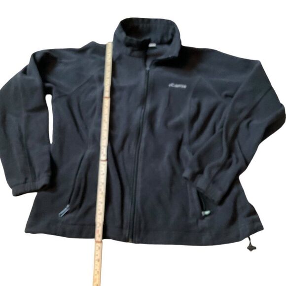 Columbia Black Full-Zip Fleece Jacket Size XL**NOTE Zipper defect - Picture 5 of 13